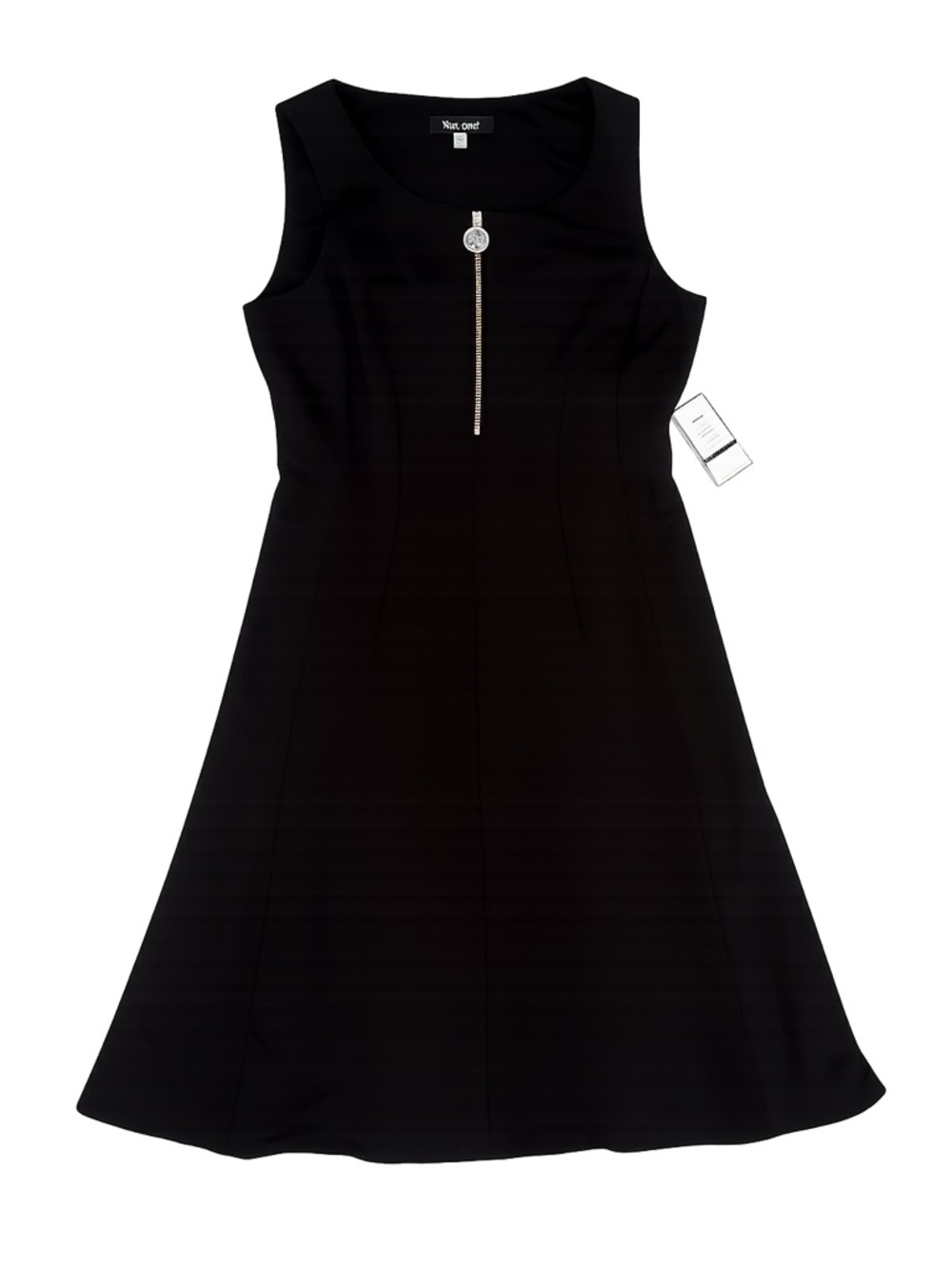 NWT Nine West Black Sleeveless Fit & Flare Dress Size 12